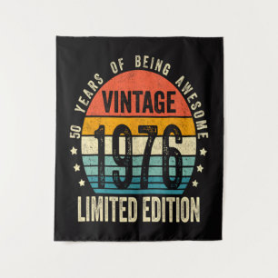 50th Birthday Vintage 1976 Limited Edition Tapestry