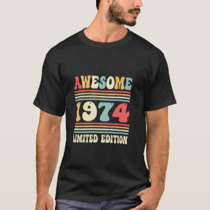 50th Birthday Vintage Awesome 1974 Decor 50 Years T-Shirt