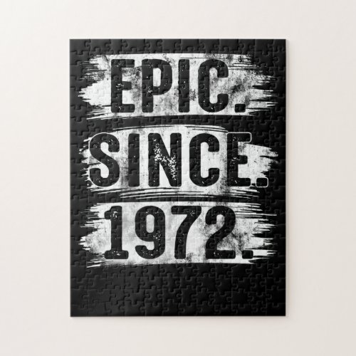 50th Birthday Vintage Epic Since 1972 50 Years Old Jigsaw Puzzle