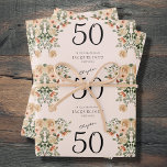 50th Birthday Vintage Floral Wrapping Paper Sheets<br><div class="desc">Throwback to a time of elegance and charm for the perfect 50th birthday celebration! Our Vintage Floral wrapping paper from Zazzle sets the scene,  making it the ideal addition to your party one-of-a-kind gift for your loved one.</div>