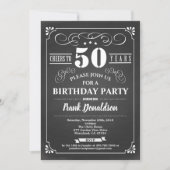50th birthday vintage invite. Cheers to 50 years Invitation (Front)