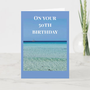 "50th BIRTHDAY WISHED ALL "THE BEST" Card