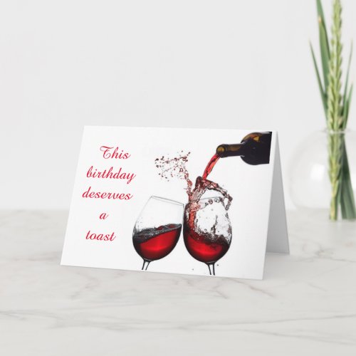 50th BIRTHDAY WISHES DESERVES A TOAST Card