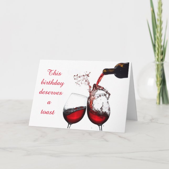 ***50th BIRTHDAY WISHES*** DESERVES A TOAST Card (Front)