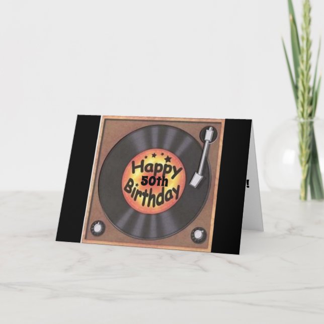 ***50th BIRTHDAY WISHES*** WITH MEMORIES OF PAST Card (Front)