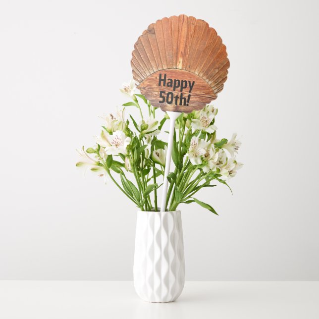 50th Birthday Wood Sunbeam  Balloon (Vase)
