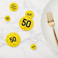 50th Birthday Yellow Pickleball