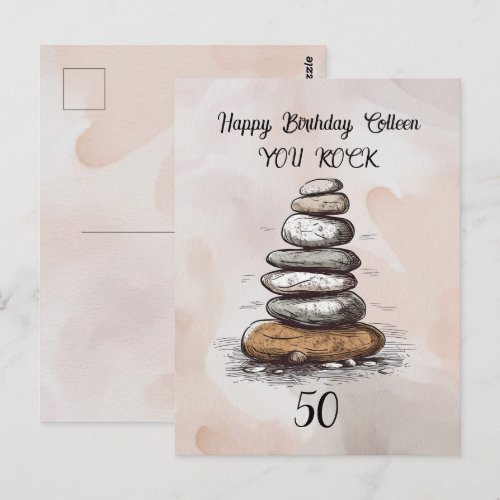 50th Birthday You Rock Greeting Card