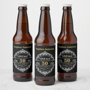 60th Birthday Beer & Liquor Labels | Zazzle