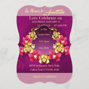 50th Blessed & Highly Favored Birthday Invitation