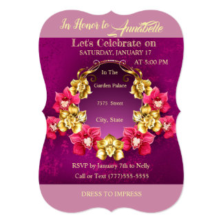 50th Blessed & Highly Favored Birthday Invitation
