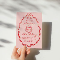 50th Bow Hand Drawn Coquette Fifty Birthday