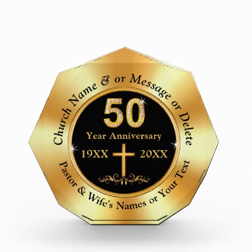 50th Church Anniversary Gifts for Pastor and Wife