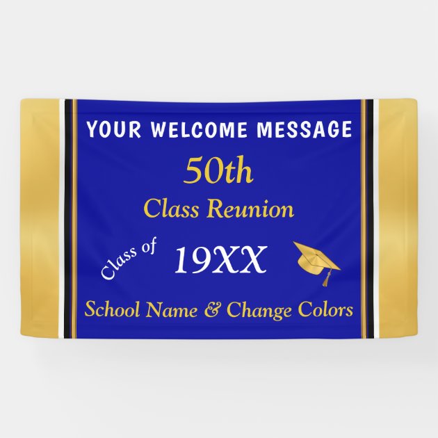 class of custom banner class reunion banner black and gold graduation party decorations Class of 2020 banner