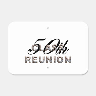 50th Class Reunion Metal Parking Sign