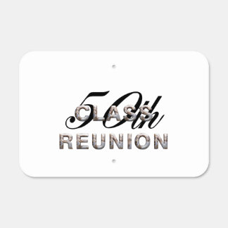 50th Class Reunion Metal Parking Sign