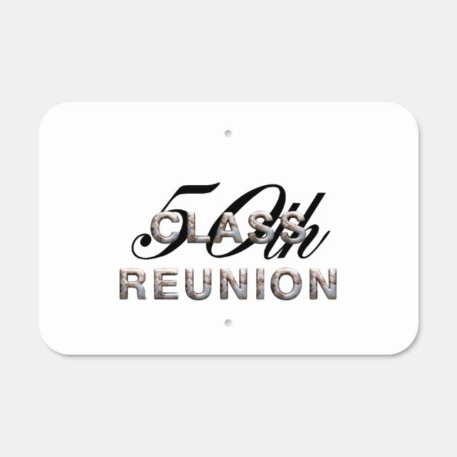 50th Class Reunion Metal Parking Sign (Front)