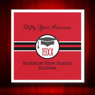 50th Class Reunion party napkins