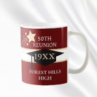 50TH class reunion School colors coffee mug