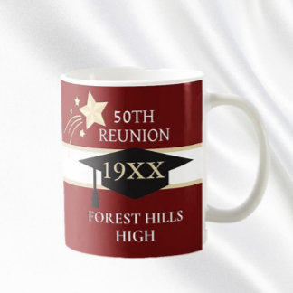 50TH class reunion School colors coffee mug
