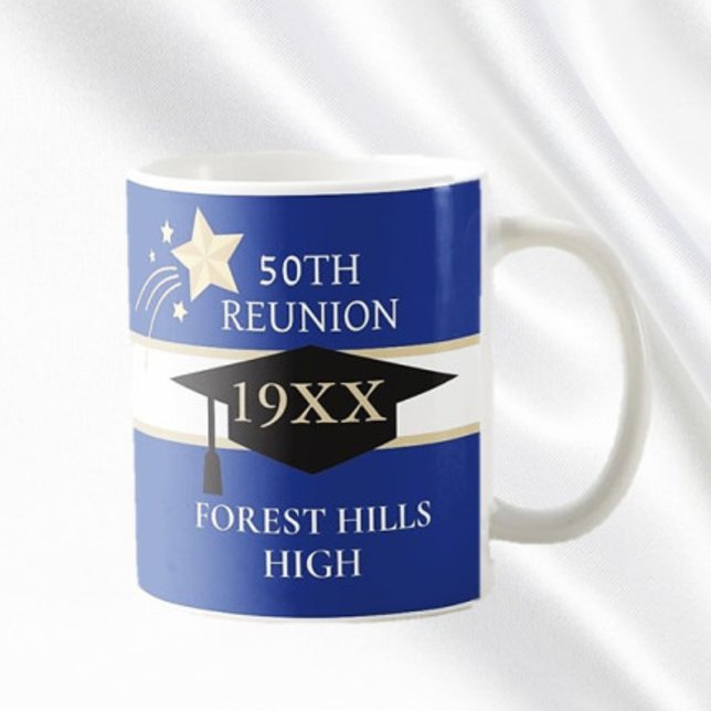 50TH class reunion School colors coffee mug (Creator Uploaded)