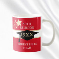 50TH class reunion School colors coffee mug