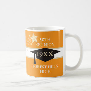 50TH class reunion School colors coffee mug