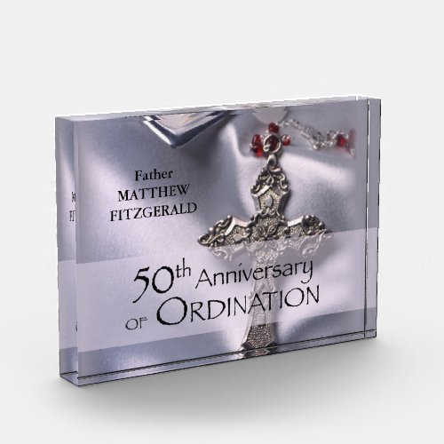 50th Custom Name Ordination Anniversary Chalice Award