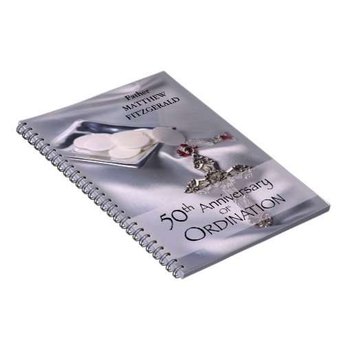 50th Custom Name Ordination Anniversary Chalice Notebook