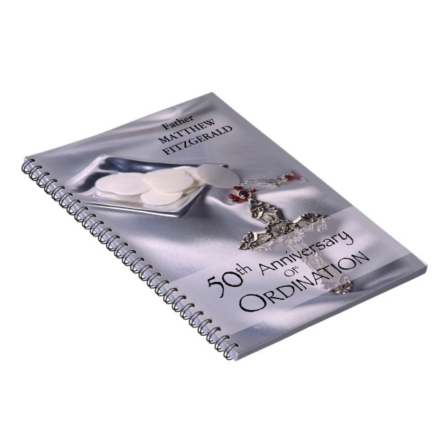 50th Custom Name Ordination Anniversary Chalice Notebook (Right Side)