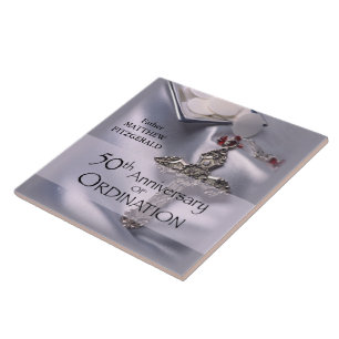 50th Custom Name Ordination Anniversary Chalice Tile