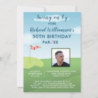 50th Fiftieth Men's Birthday Party Photo Golf