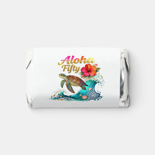 50th Fifty Birthday Tropical Ocean Beach Theme Hershey's Miniatures