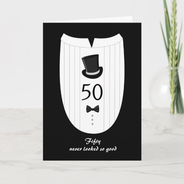 50th For Him Customizable Birthday Greeting Card (Front)