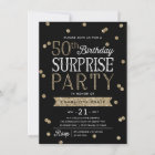 50th Glitter Confetti Surprise Party Invitation