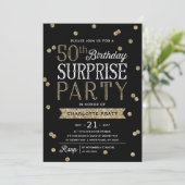 50th Glitter Confetti Surprise Party Invitation (Standing Front)
