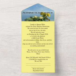 50th gold anniversary wedding invitation motto