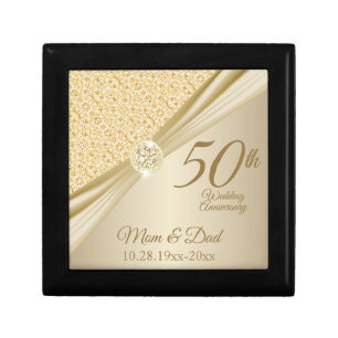 50th Gold Diamond Anniversary Gift Box