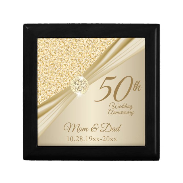 50th Gold Diamond  Anniversary Gift Box (Front)