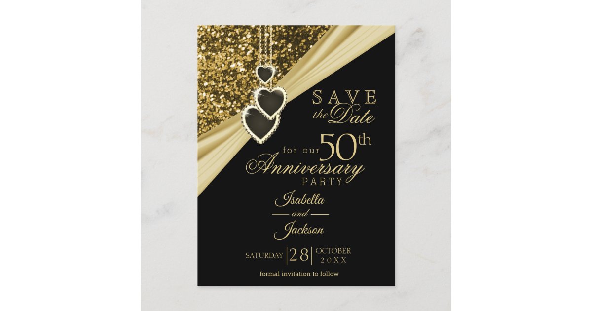 50th-gold-glitter-anniversary-save-the-date-announcement-postcard