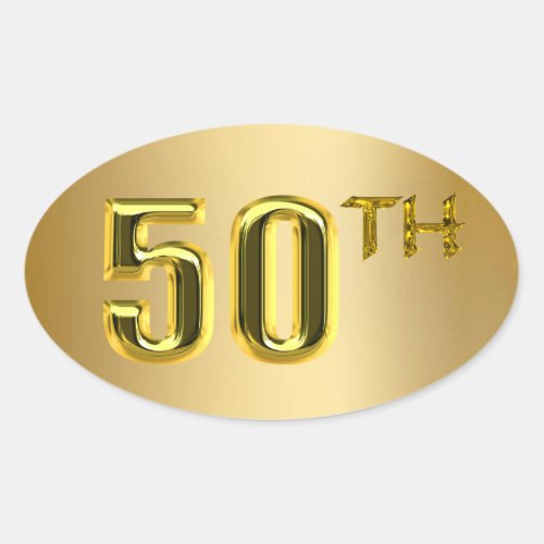 50th Gold Seals And Stickers