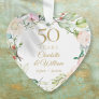 50th Gold Wedding Anniversary Floral Keepsake Ornament