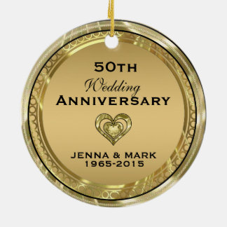 50th Wedding Anniversary Ornaments & Keepsake Ornaments | Zazzle