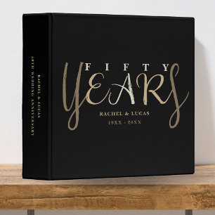 50th Gold Wedding Anniversary Photo Album 3 Ring Binder