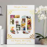 50th Gold Wedding Anniversary Photo Collage White Canvas Print<br><div class="desc">Create your own unique 50th Wedding Anniversary Photo Collage Canvas with some of your favorite photos from the last 50 years. This elegant white and gold design features a number 50 shaped photo collage with an art deco style frame and ornate script typography. You can personalize the design with your...</div>