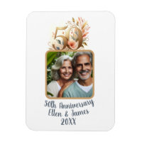 50th Gold Wedding Anniversary Photo Keepsake