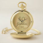 50th Golden Anniversary Business Or Wedding Pocket Watch at Zazzle