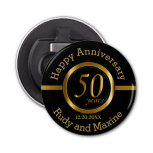 50th Golden Anniversary Design Bottle Opener