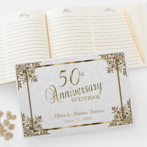 50th Golden Anniversary Design Guest Book