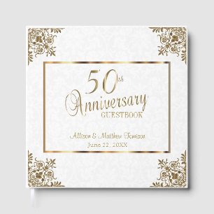50th Golden Anniversary Design Guest Book